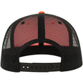 Orange-Black - Back - Atlantis Unisex Adult Mesh 6 Panel Trucker Cap