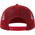 Red - Back - Atlantis Unisex Adult Mesh 6 Panel Trucker Cap