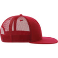 Red - Side - Atlantis Unisex Adult Mesh 6 Panel Trucker Cap