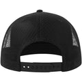Black - Back - Atlantis Unisex Adult Mesh 6 Panel Trucker Cap