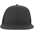 Dark Grey-Black - Front - Atlantis Unisex Adult Mesh 6 Panel Trucker Cap