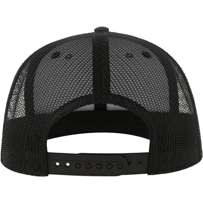 Dark Grey-Black - Back - Atlantis Unisex Adult Mesh 6 Panel Trucker Cap