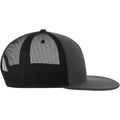 Dark Grey-Black - Side - Atlantis Unisex Adult Mesh 6 Panel Trucker Cap