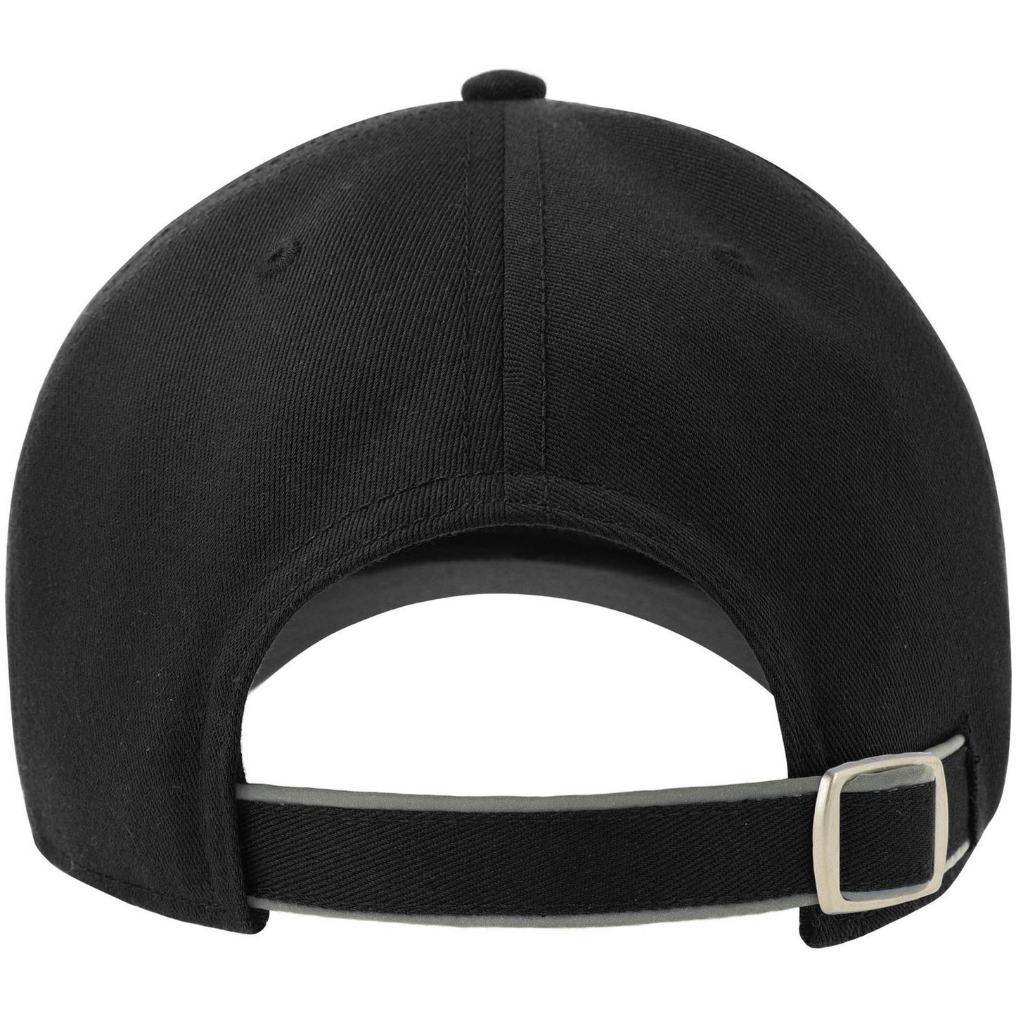 Black - Back - Atlantis Unisex Adult Reflective Sustainable 5 Panel Baseball Cap