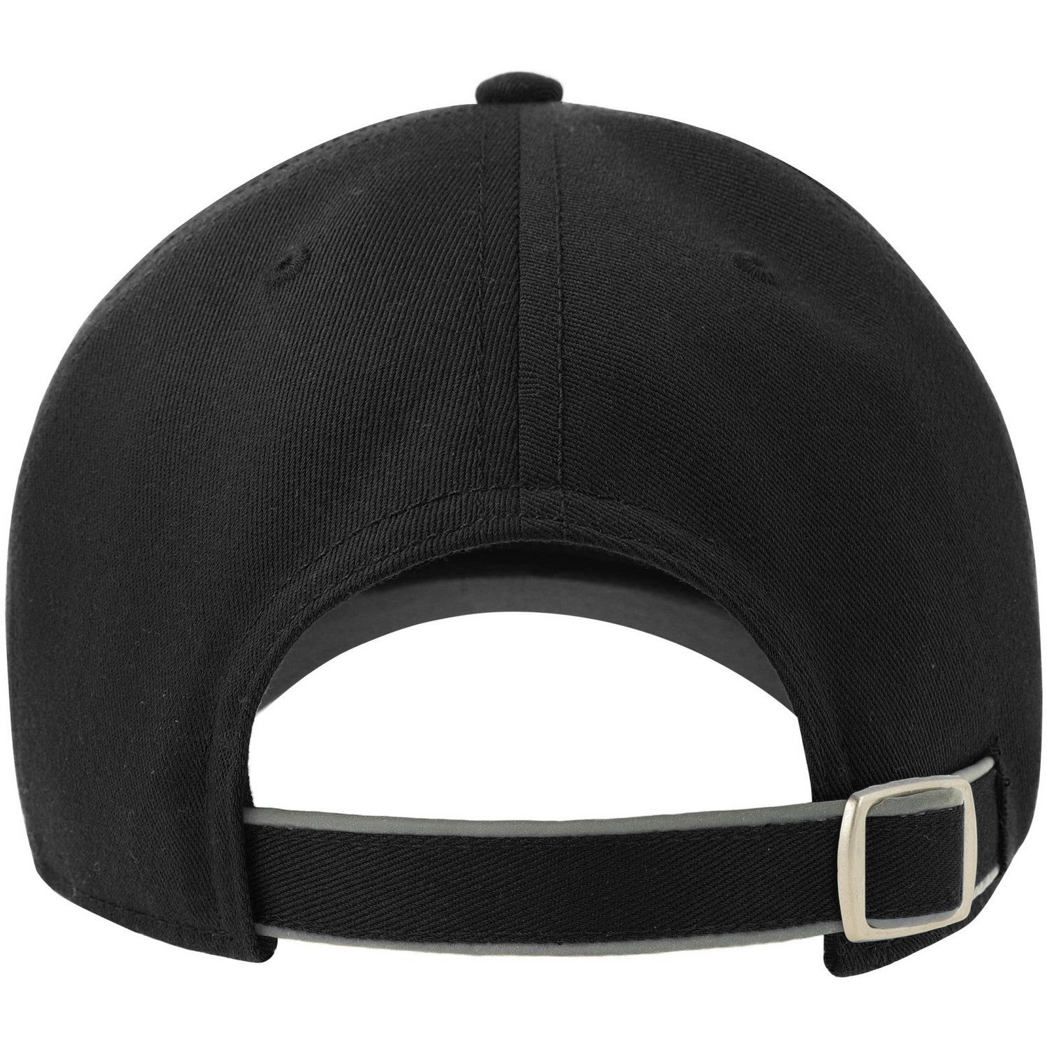 Black - Back - Atlantis Unisex Adult Reflective Sustainable 5 Panel Baseball Cap