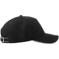Black - Side - Atlantis Unisex Adult Reflective Sustainable 5 Panel Baseball Cap
