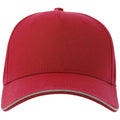 Red - Front - Atlantis Unisex Adult Reflective Sustainable 5 Panel Baseball Cap
