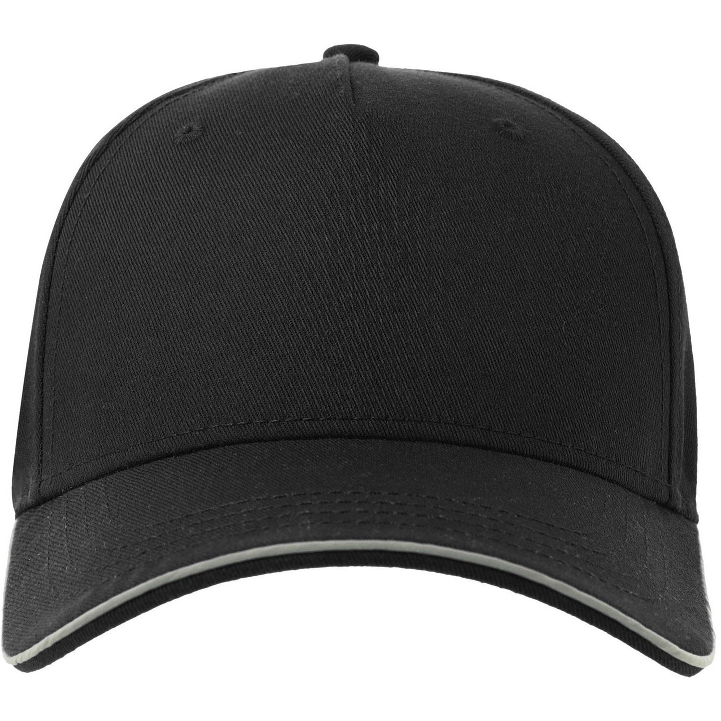 Black - Front - Atlantis Unisex Adult Reflective Sustainable 5 Panel Baseball Cap