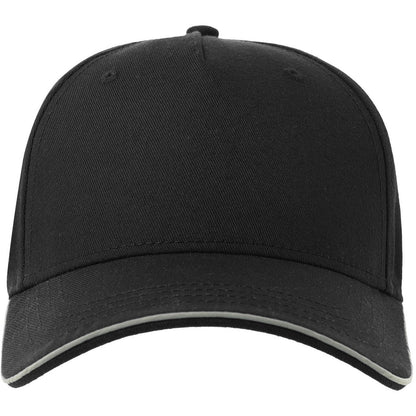 Black - Front - Atlantis Unisex Adult Reflective Sustainable 5 Panel Baseball Cap