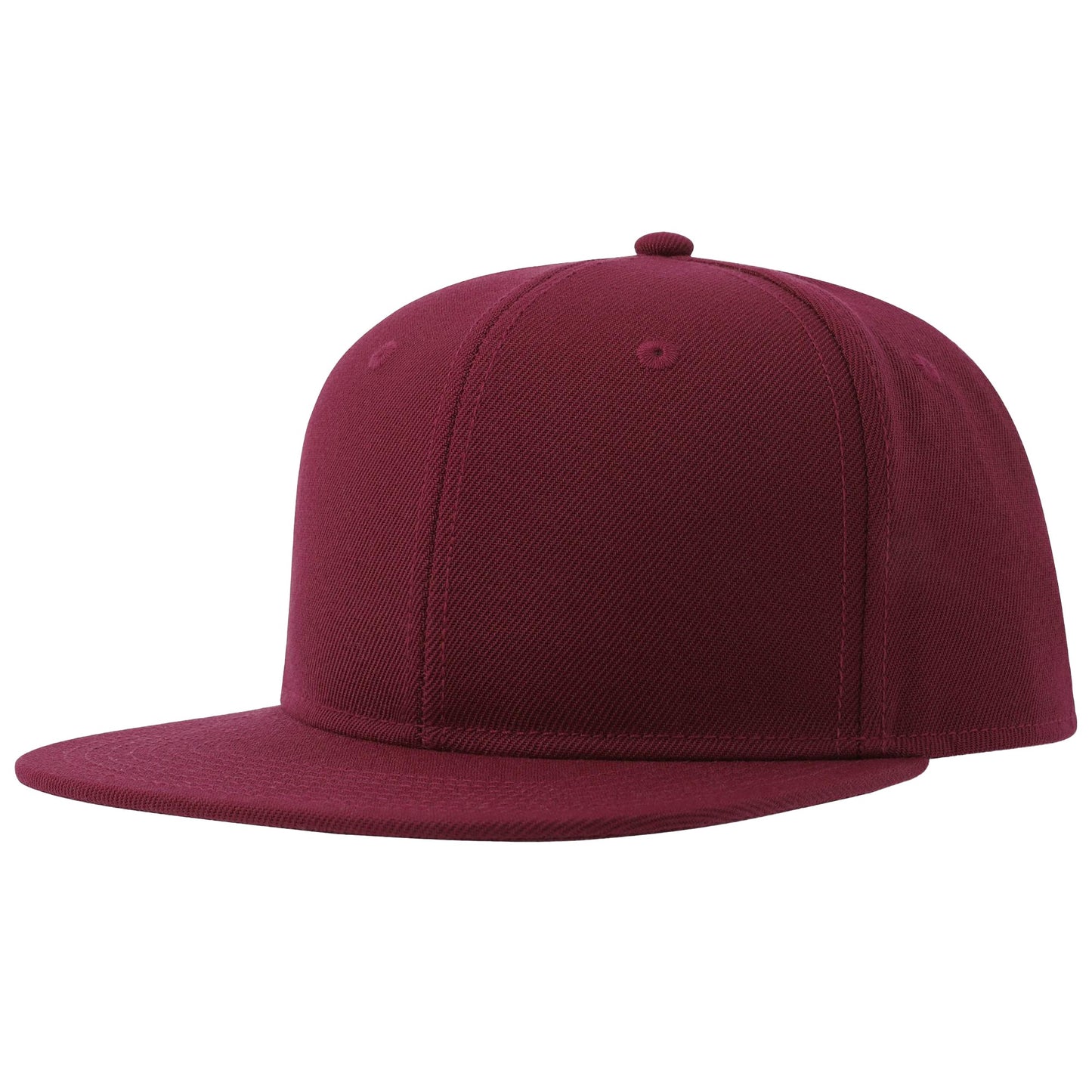Cardinal Red - Front - Atlantis Unisex Adult 6 Panel Sustainable Flat Peak Baseball Cap