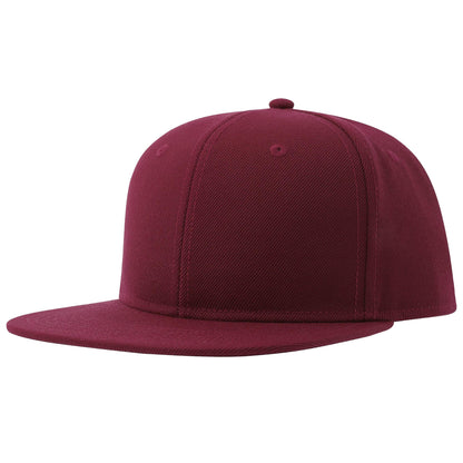 Cardinal Red - Front - Atlantis Unisex Adult 6 Panel Sustainable Flat Peak Baseball Cap