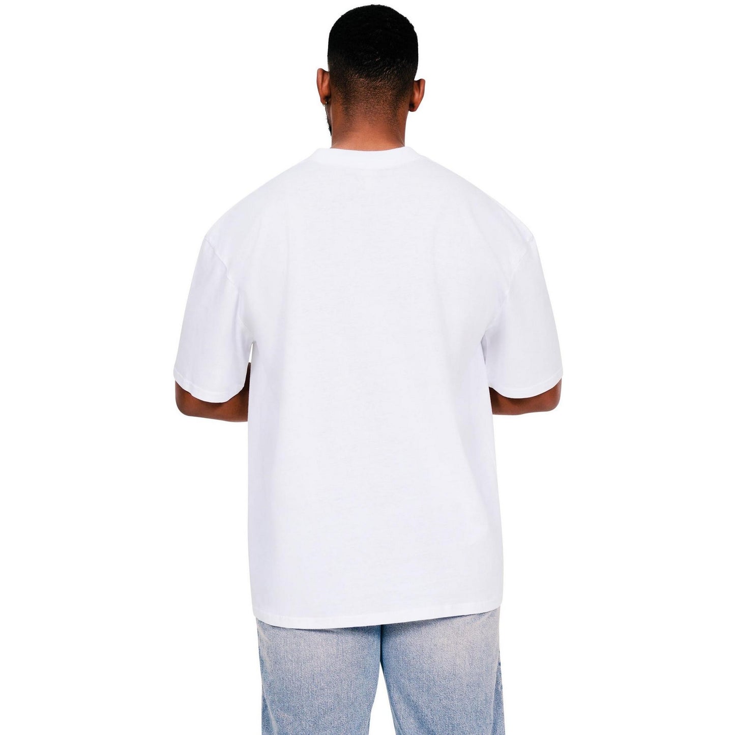 White - Back - Casual Classics Mens Core Ringspun Cotton Tall Oversized T-Shirt