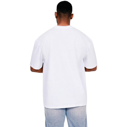 White - Back - Casual Classics Mens Core Ringspun Cotton Tall Oversized T-Shirt
