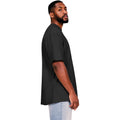 Black - Side - Casual Classics Mens Core Ringspun Cotton Tall Oversized T-Shirt