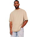 Ecru - Front - Casual Classics Mens Core Ringspun Cotton Tall Oversized T-Shirt