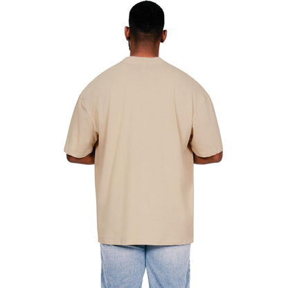 Ecru - Back - Casual Classics Mens Core Ringspun Cotton Tall Oversized T-Shirt