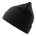Black - Back - Atlantis Unisex Adult Pier Polartech Lined Beanie