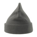 Dark Grey - Side - Atlantis Unisex Adult Pier Polartech Lined Beanie