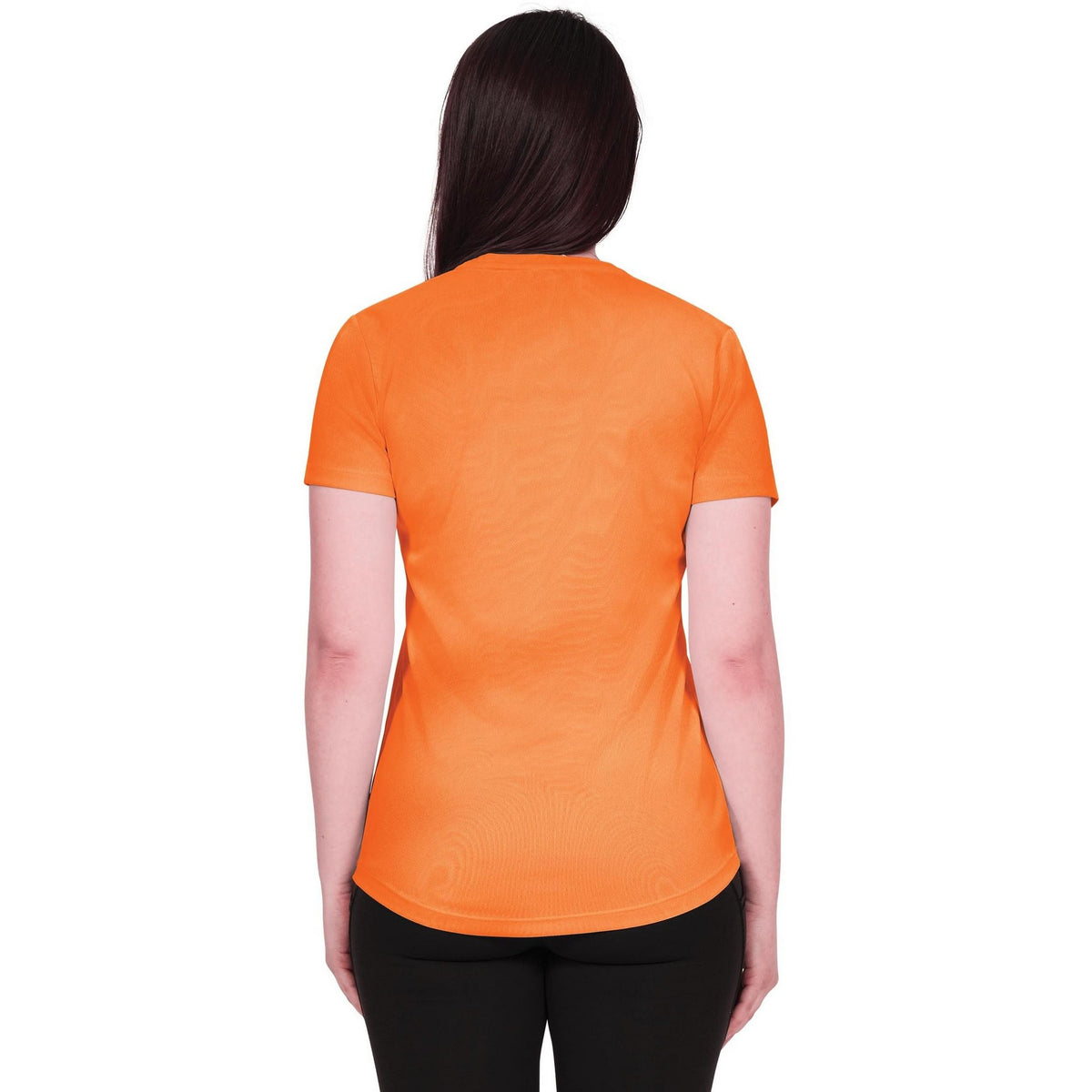 Cyber Orange - Back - Casual Classics Womens-Ladies Original Tech T-Shirt