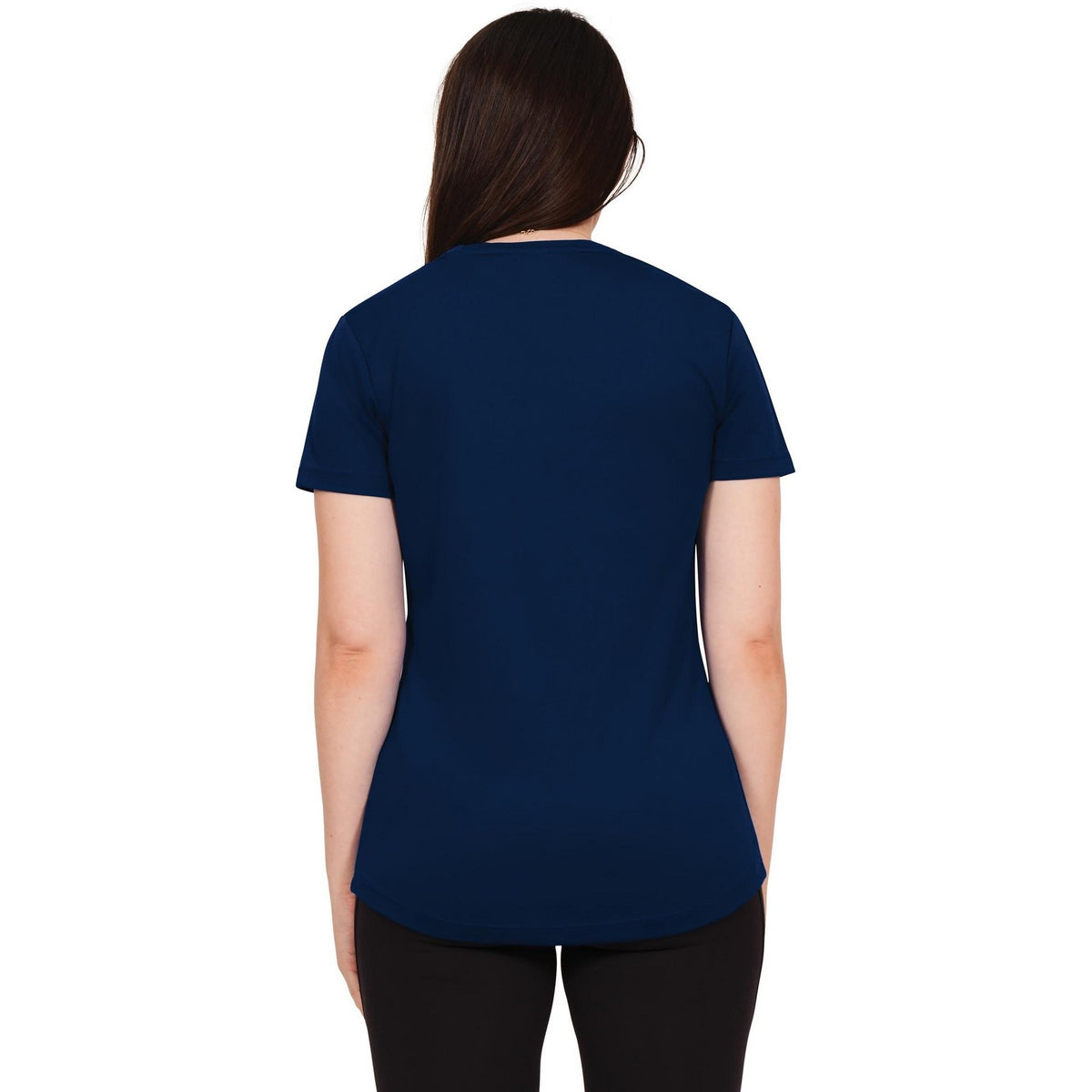 Navy - Back - Casual Classics Womens-Ladies Original Tech T-Shirt