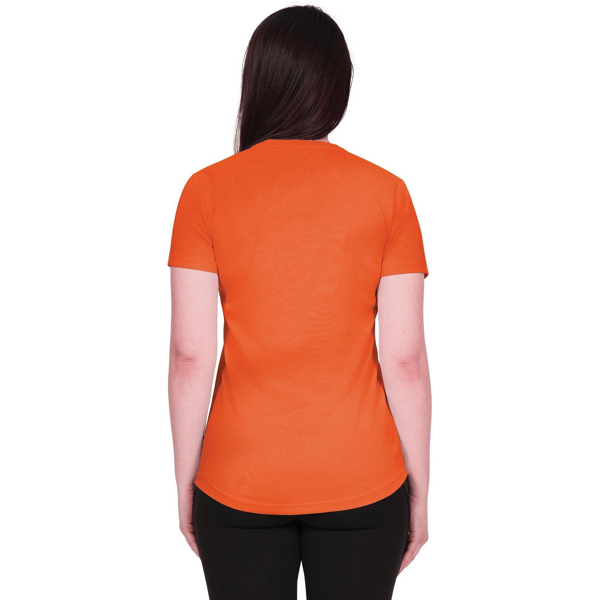 Orange - Back - Casual Classics Womens-Ladies Original Tech T-Shirt