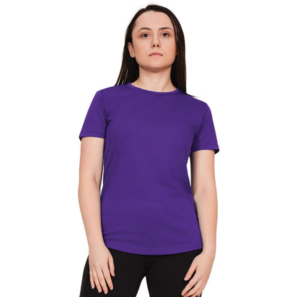 Purple - Front - Casual Classics Womens-Ladies Original Tech T-Shirt