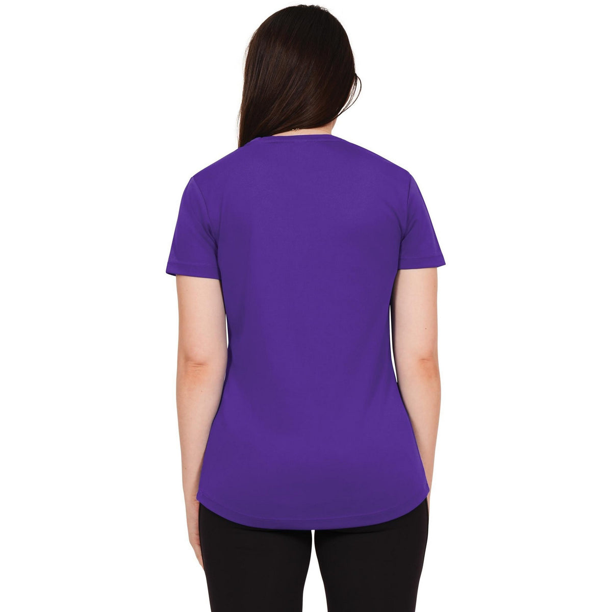Purple - Back - Casual Classics Womens-Ladies Original Tech T-Shirt