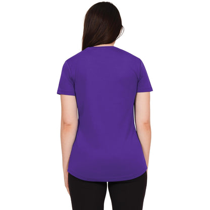 Purple - Back - Casual Classics Womens-Ladies Original Tech T-Shirt