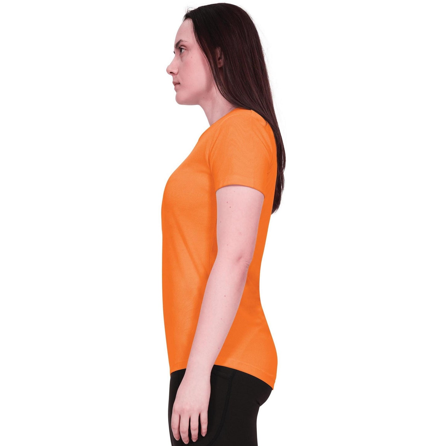 Cyber Orange - Side - Casual Classics Womens-Ladies Original Tech T-Shirt