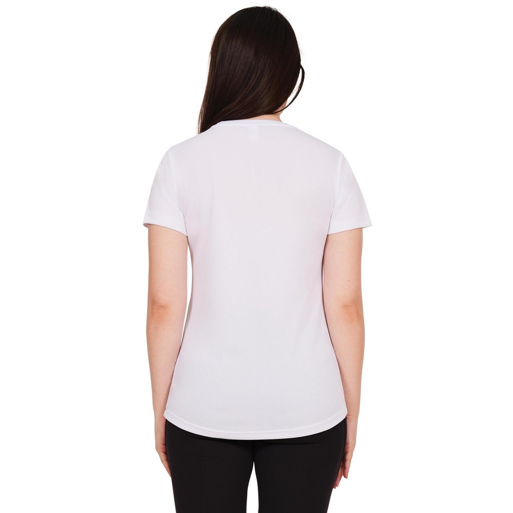 White - Back - Casual Classics Womens-Ladies Original Tech T-Shirt
