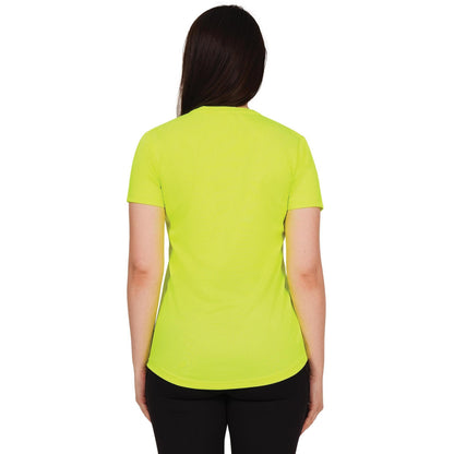 Cyber Yellow - Back - Casual Classics Womens-Ladies Original Tech T-Shirt