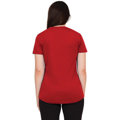 Red - Back - Casual Classics Womens-Ladies Original Tech T-Shirt