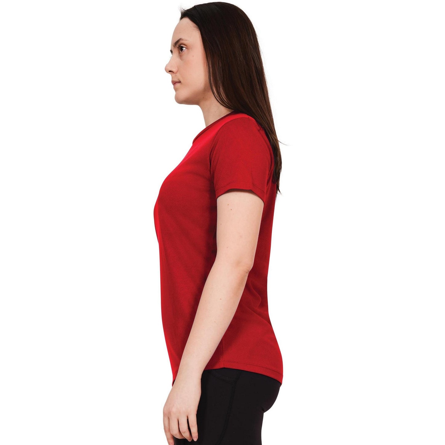 Red - Side - Casual Classics Womens-Ladies Original Tech T-Shirt