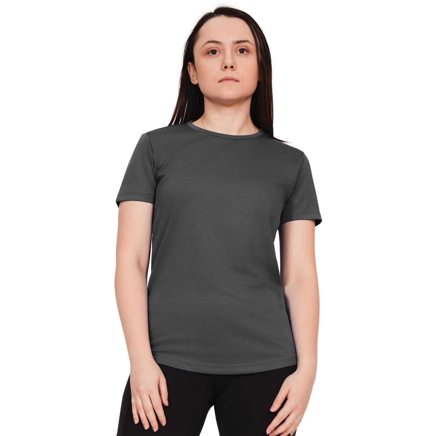 Charcoal - Front - Casual Classics Womens-Ladies Original Tech T-Shirt