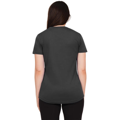 Charcoal - Back - Casual Classics Womens-Ladies Original Tech T-Shirt