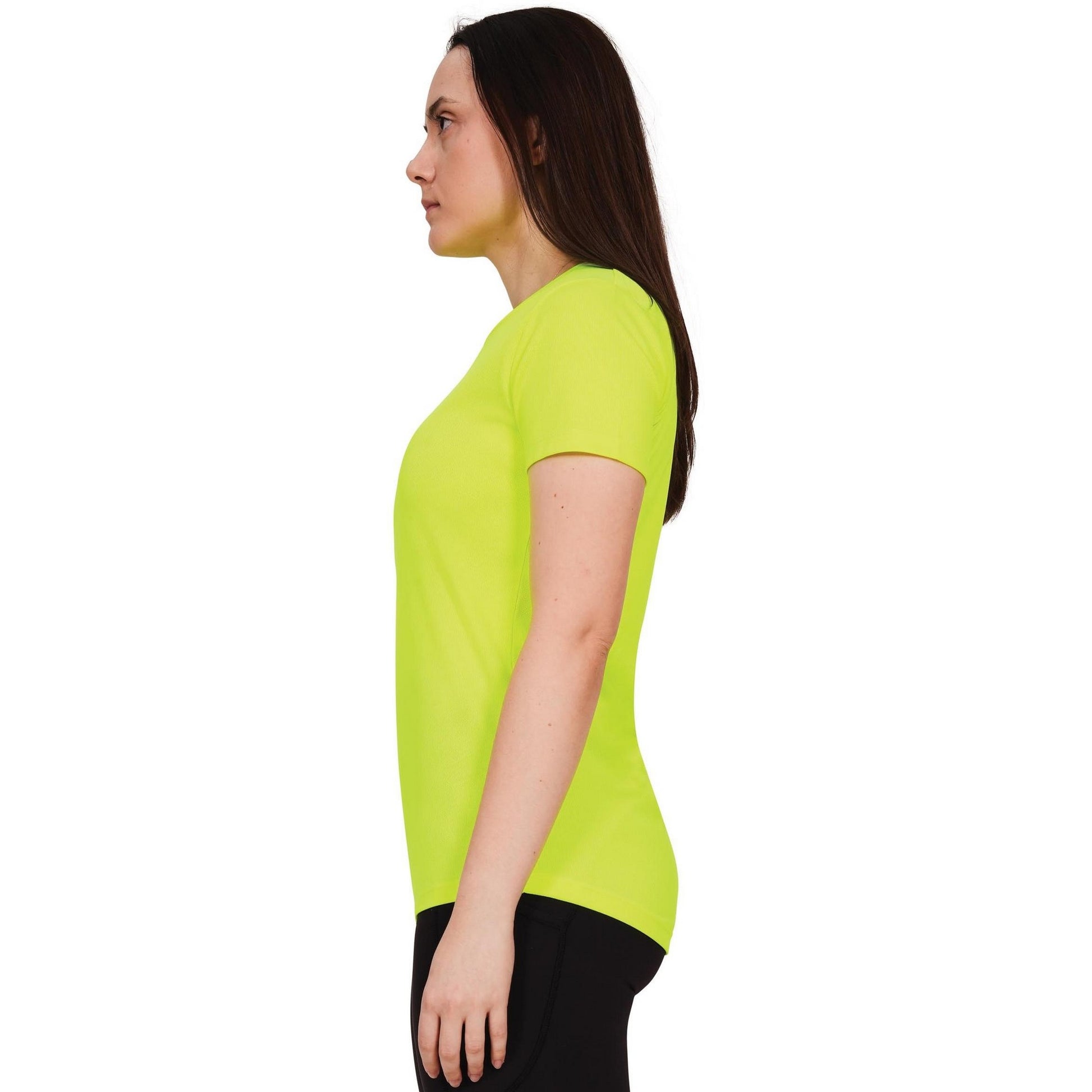 Cyber Yellow - Side - Casual Classics Womens-Ladies Original Tech T-Shirt
