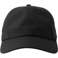 Black - Side - Atlantis Unisex Adult Dad Sustainable 6 Panel Baseball Cap
