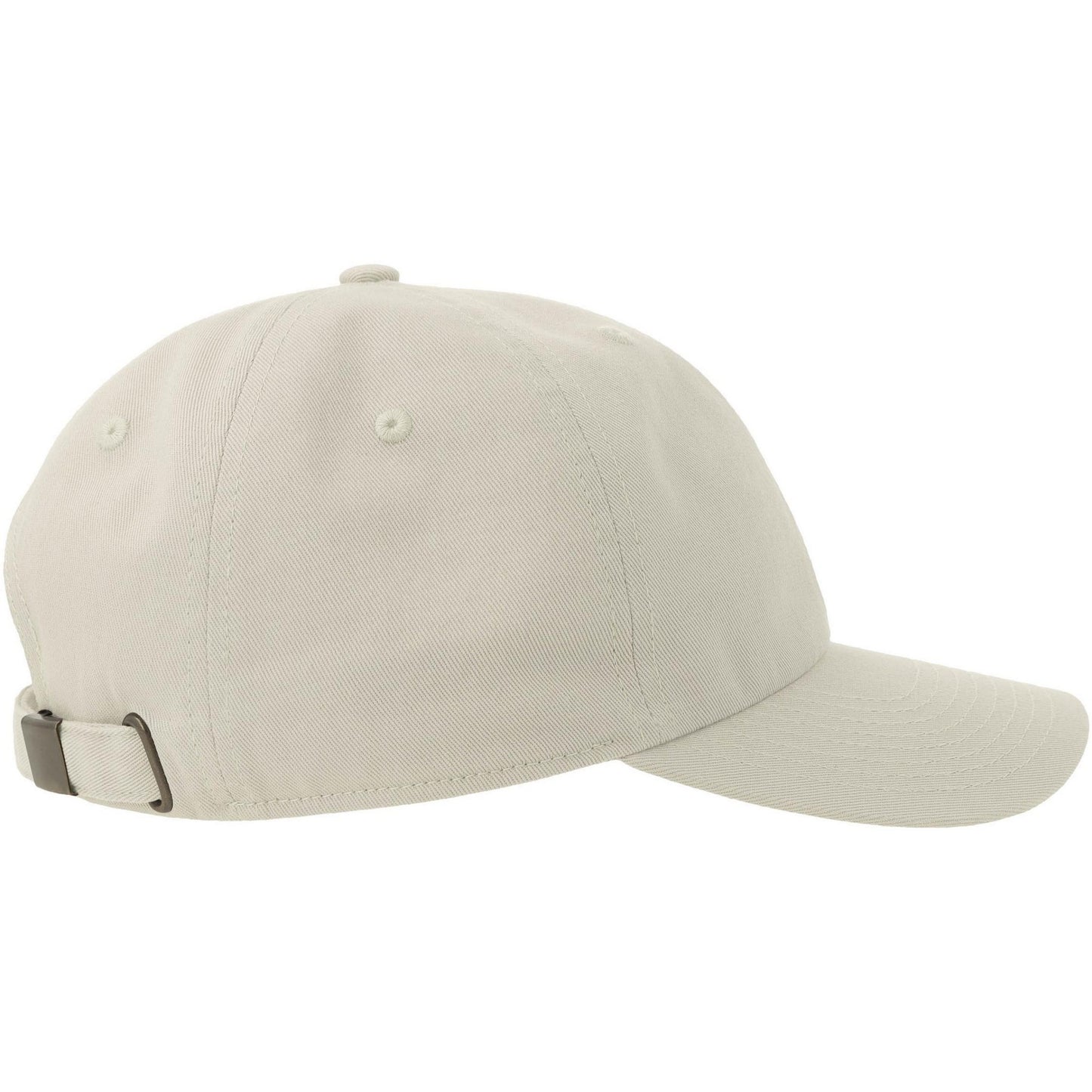 White - Side - Atlantis Unisex Adult Dad Sustainable 6 Panel Baseball Cap