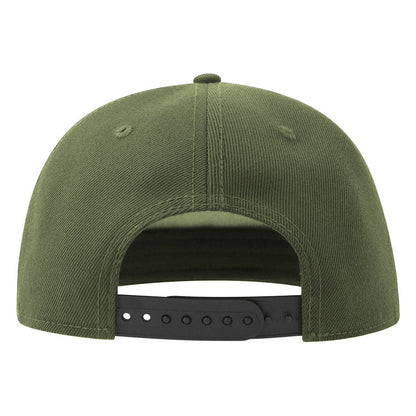 Olive - Back - Atlantis Unisex Adult 5 Panel Snapback Baseball Cap