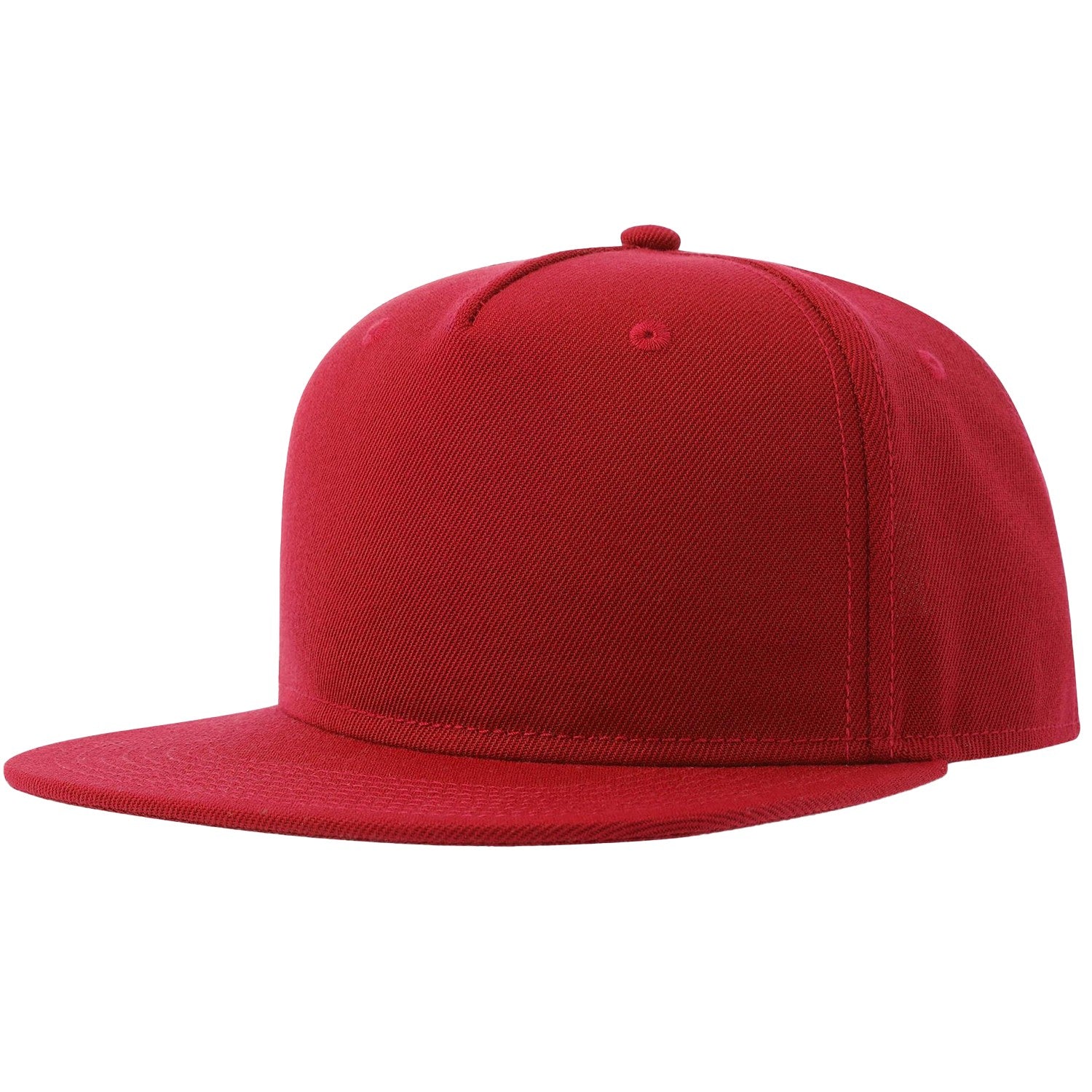 Red - Lifestyle - Atlantis Unisex Adult 5 Panel Snapback Baseball Cap