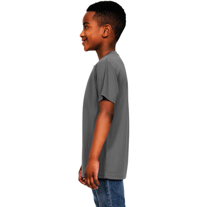 Charcoal - Side - Casual Classics Childrens-Kids Original Tech T-Shirt