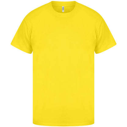 Cyber Yellow - Front - Casual Classics Unisex Adult Original Tech T-Shirt