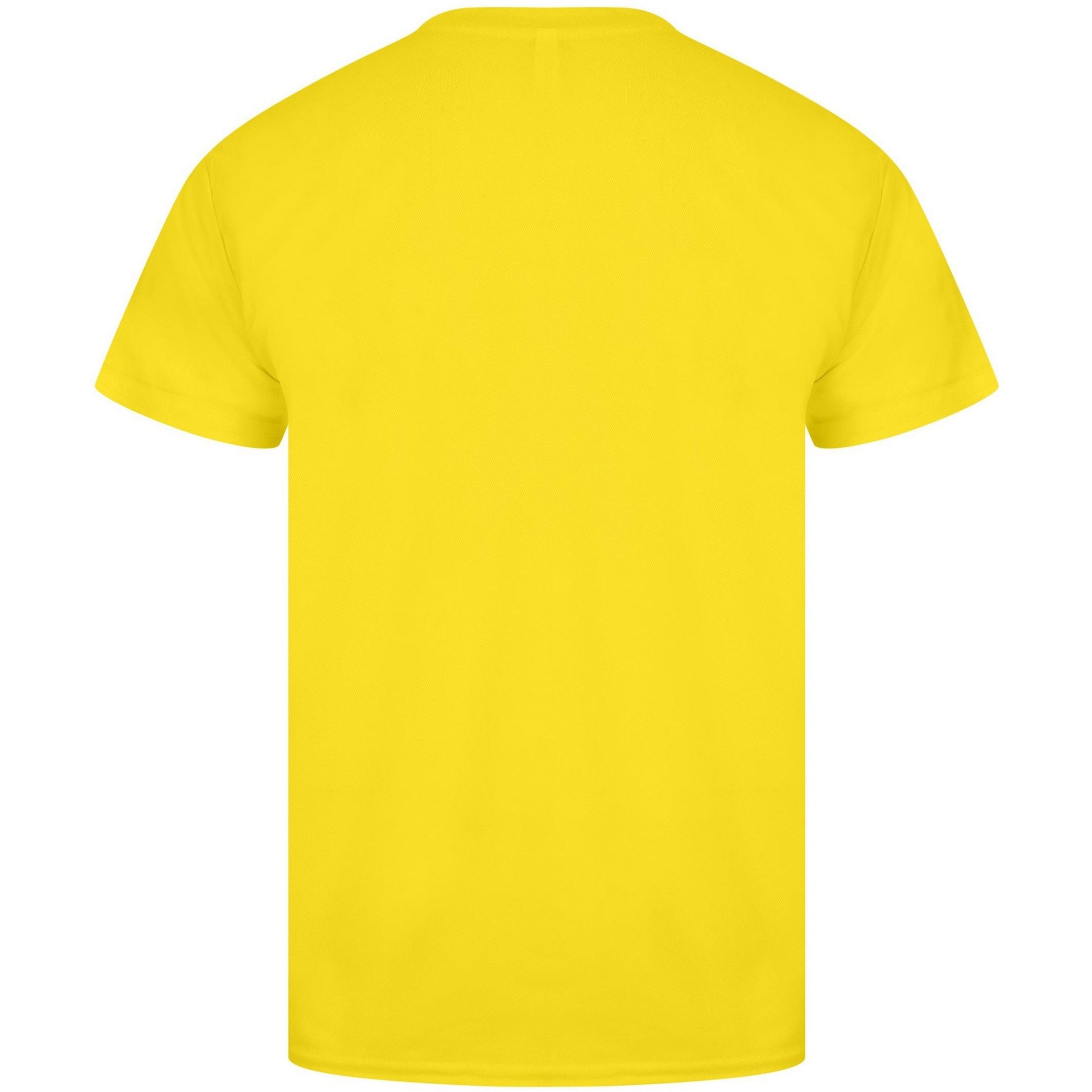 Cyber Yellow - Back - Casual Classics Unisex Adult Original Tech T-Shirt