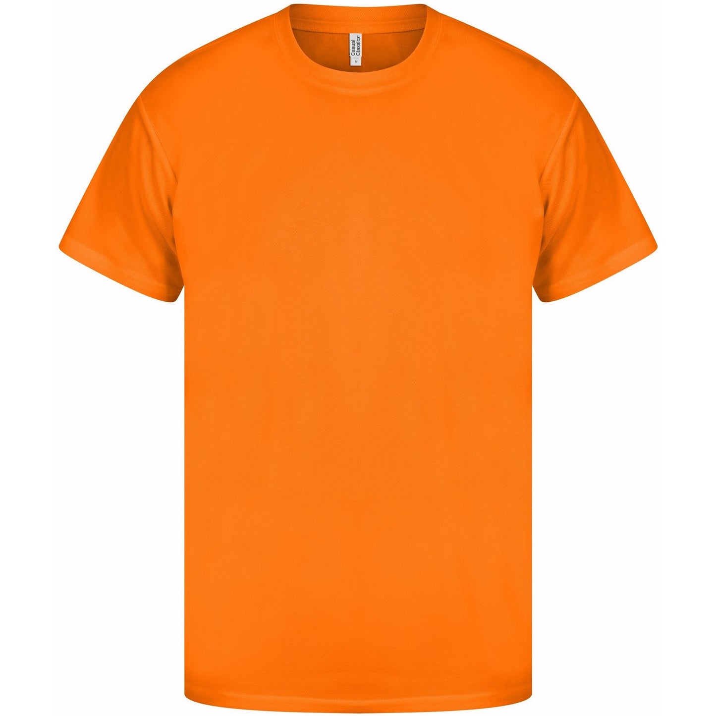 Cyber Orange - Front - Casual Classics Unisex Adult Original Tech T-Shirt