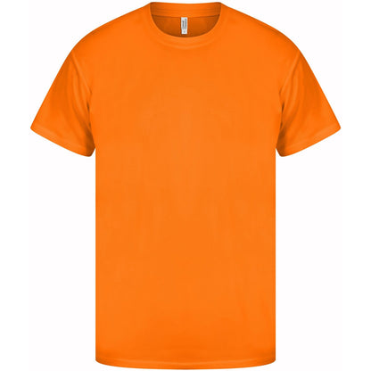 Cyber Orange - Front - Casual Classics Unisex Adult Original Tech T-Shirt