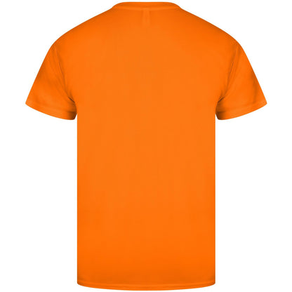 Cyber Orange - Back - Casual Classics Unisex Adult Original Tech T-Shirt
