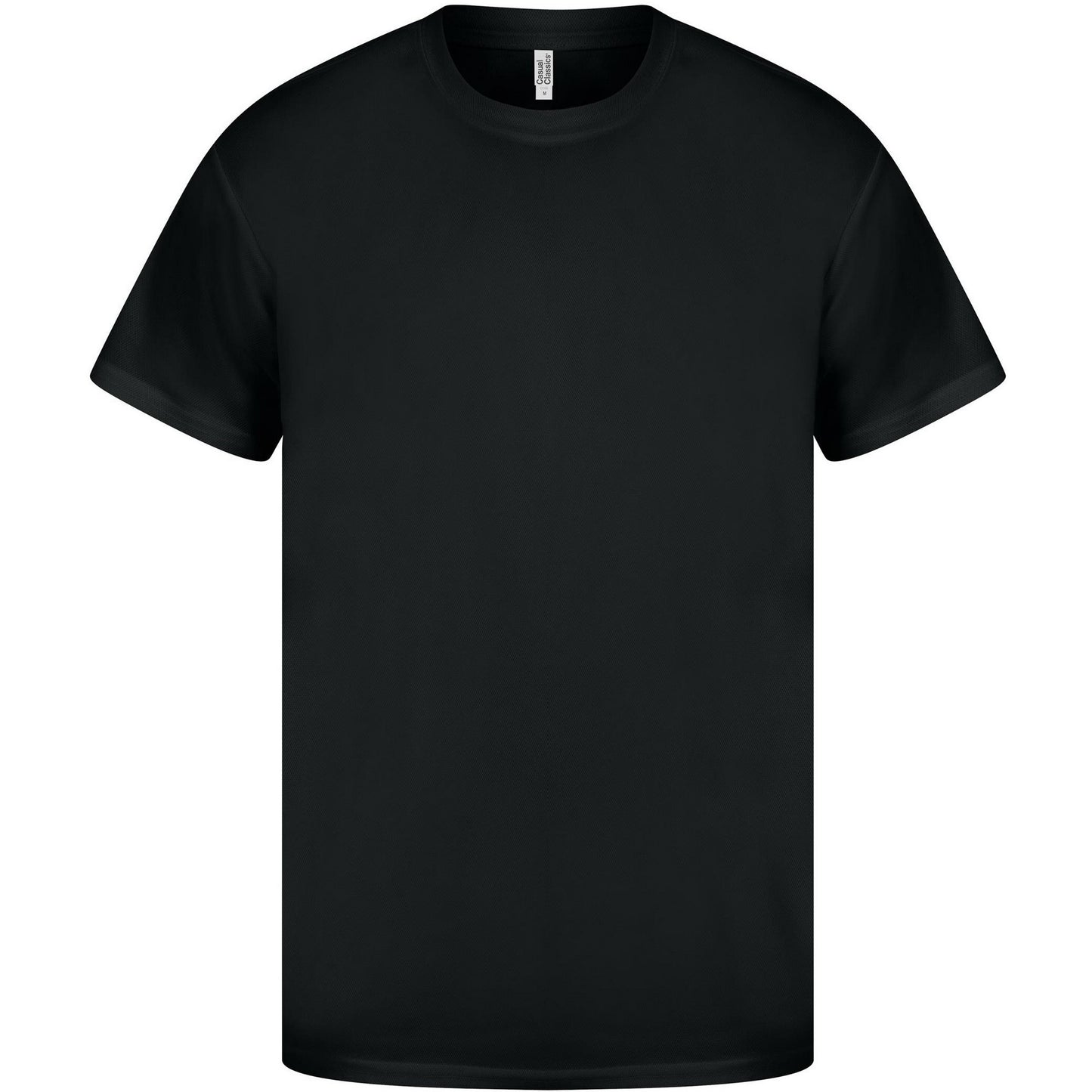 Black - Front - Casual Classics Unisex Adult Original Tech T-Shirt
