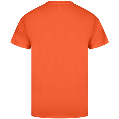Orange - Back - Casual Classics Unisex Adult Original Tech T-Shirt