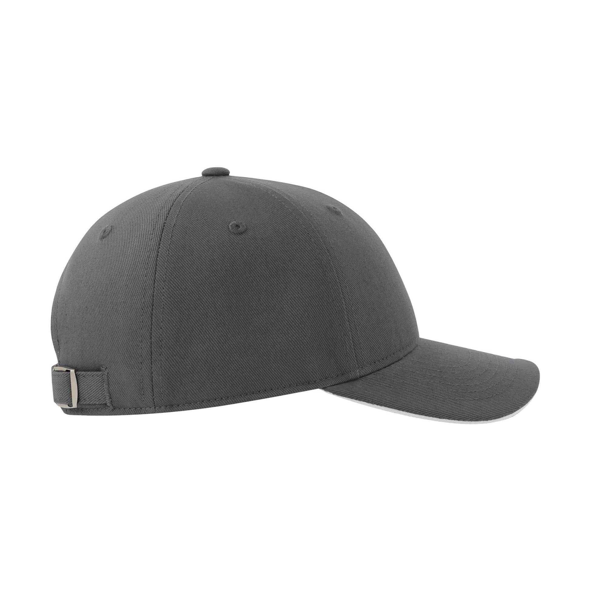 Dark Grey-White - Side - Atlantis Unisex Adult Liberty Sandwich 6 Panel Sustainable Cap