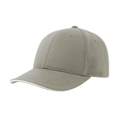 Grey-White - Front - Atlantis Unisex Adult Liberty Sandwich 6 Panel Sustainable Cap